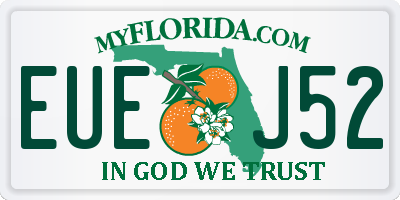 FL license plate EUEJ52