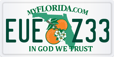 FL license plate EUEZ33