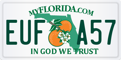 FL license plate EUFA57