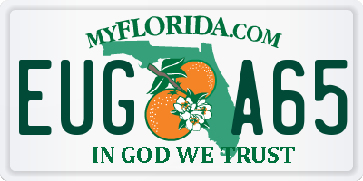 FL license plate EUGA65