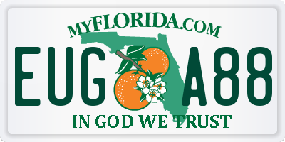 FL license plate EUGA88