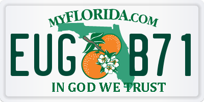 FL license plate EUGB71