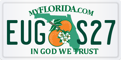 FL license plate EUGS27