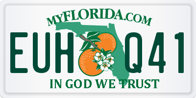FL license plate EUHQ41