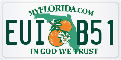 FL license plate EUIB51