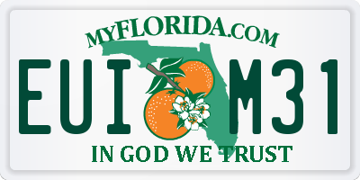 FL license plate EUIM31