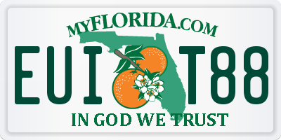 FL license plate EUIT88
