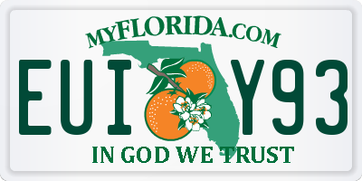 FL license plate EUIY93