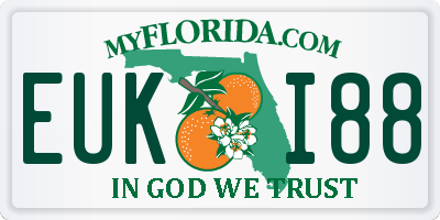 FL license plate EUKI88
