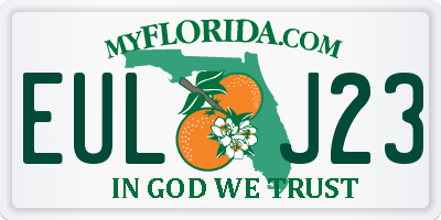 FL license plate EULJ23