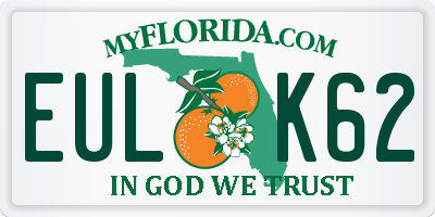 FL license plate EULK62