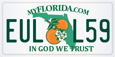FL license plate EULL59