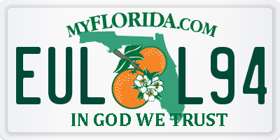 FL license plate EULL94