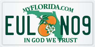 FL license plate EULN09