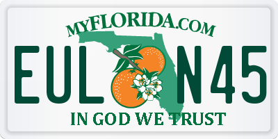 FL license plate EULN45