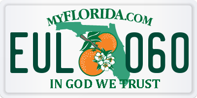 FL license plate EULO60