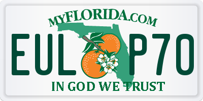 FL license plate EULP70