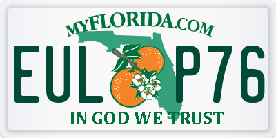 FL license plate EULP76