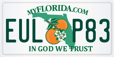 FL license plate EULP83