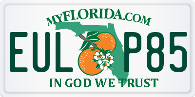 FL license plate EULP85