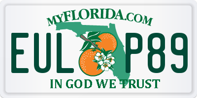 FL license plate EULP89