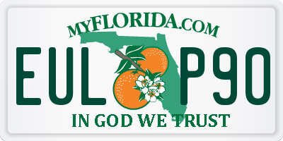 FL license plate EULP90