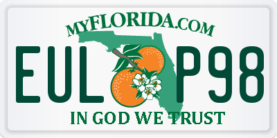 FL license plate EULP98