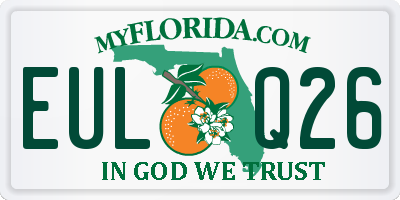 FL license plate EULQ26
