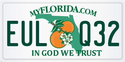FL license plate EULQ32