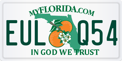 FL license plate EULQ54