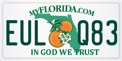 FL license plate EULQ83