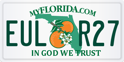 FL license plate EULR27