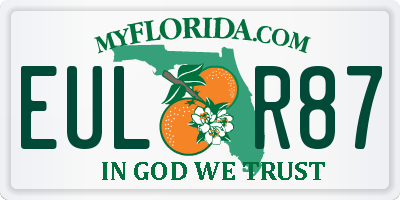 FL license plate EULR87