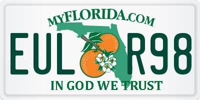 FL license plate EULR98