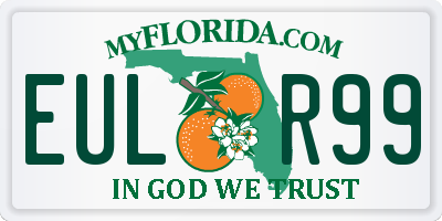 FL license plate EULR99