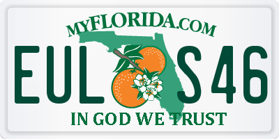 FL license plate EULS46