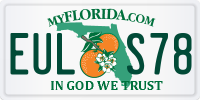 FL license plate EULS78
