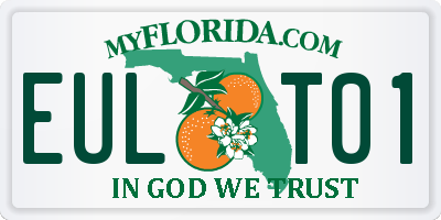 FL license plate EULT01