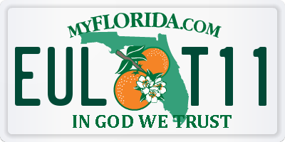 FL license plate EULT11