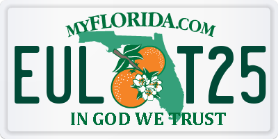 FL license plate EULT25