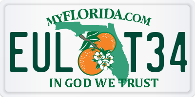 FL license plate EULT34