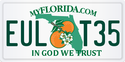 FL license plate EULT35