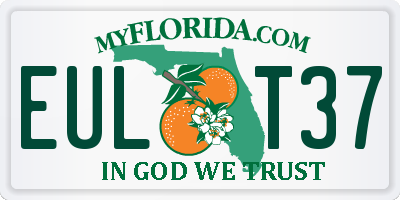 FL license plate EULT37