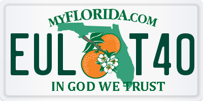 FL license plate EULT40