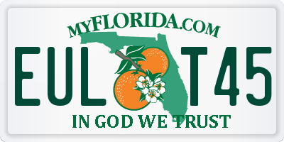 FL license plate EULT45