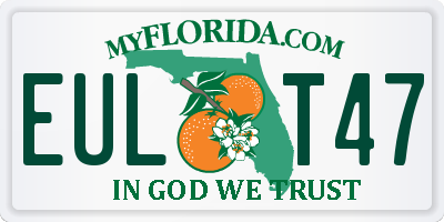 FL license plate EULT47