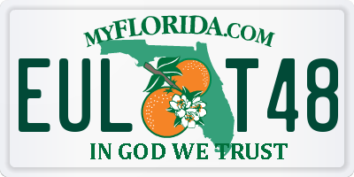 FL license plate EULT48