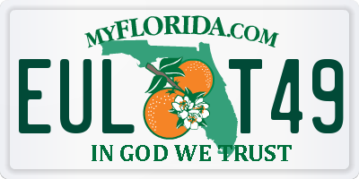 FL license plate EULT49