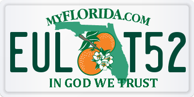FL license plate EULT52