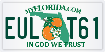 FL license plate EULT61